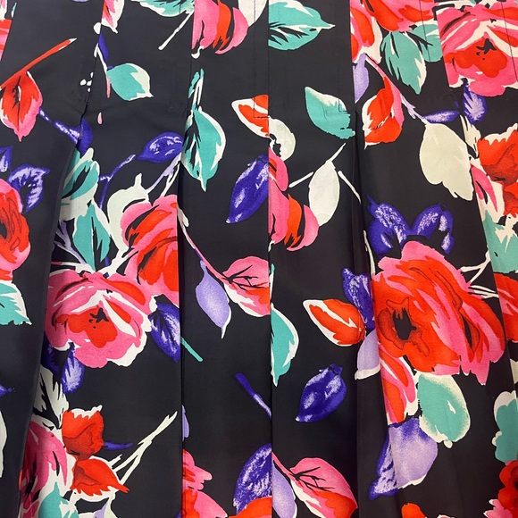 Vintage Express silk strapless floral fairycore fit to flare dress size 8 Whimsy - Picture 4 of 7